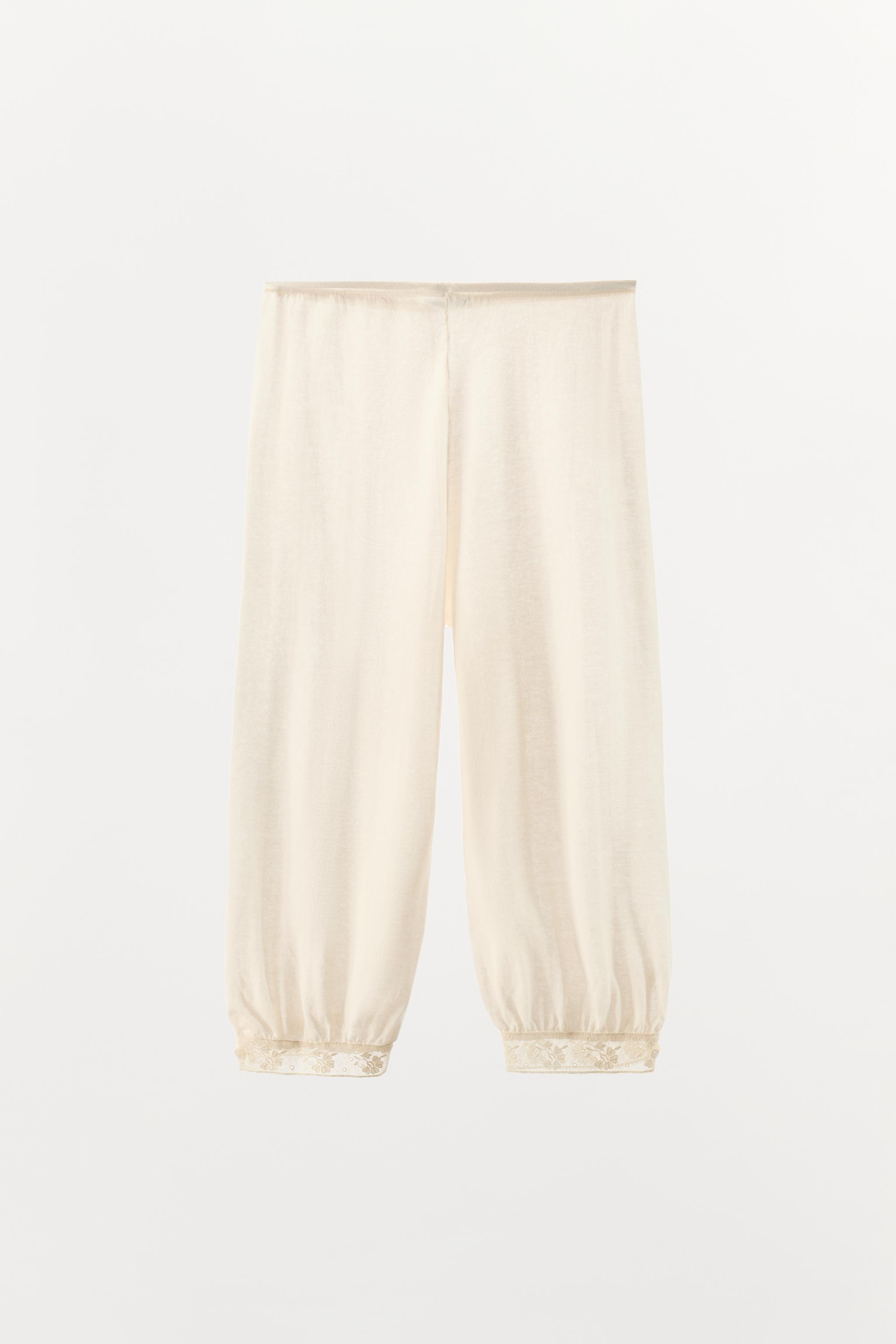 FINE KNIT LACE PANTS